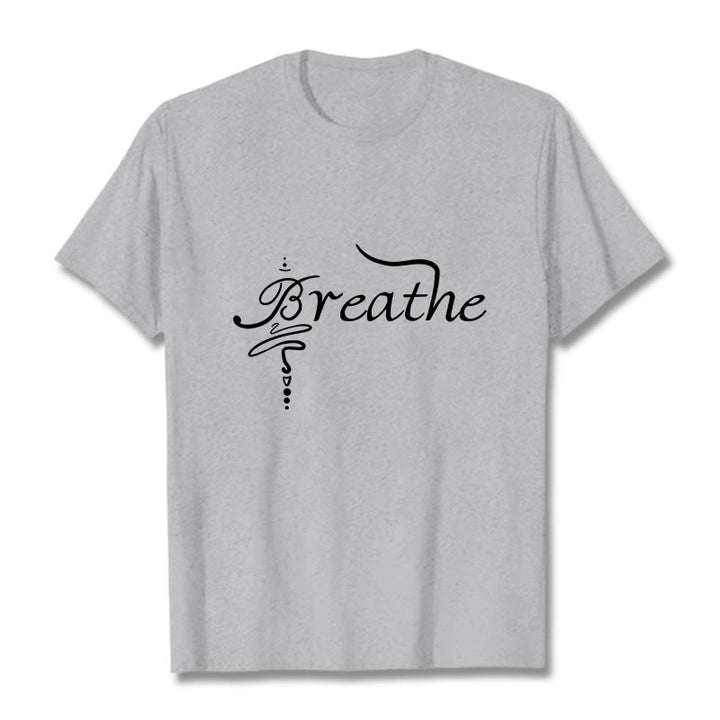 Buddha Stones Breathe Word Tee T-shirt