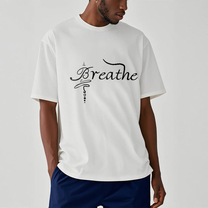 Buddha Stones Breathe Word Tee T-shirt