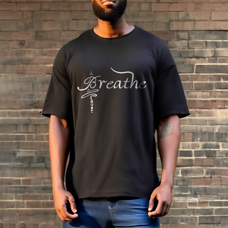 Buddha Stones Breathe Word Tee T-shirt