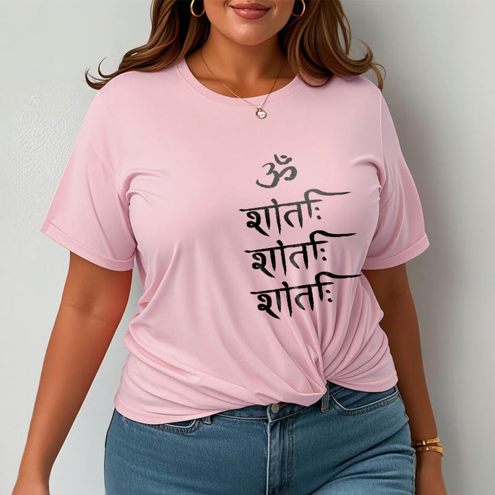 Buddha Stones OM MANTRA Sanskrit Pattern Tee T-shirt - image 14