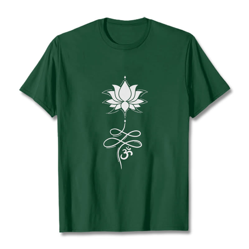 Buddha Stones Lotus OM Sanskrit Tee T-shirt