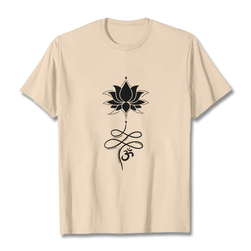 Buddha Stones Lotus OM Sanskrit Tee T-shirt