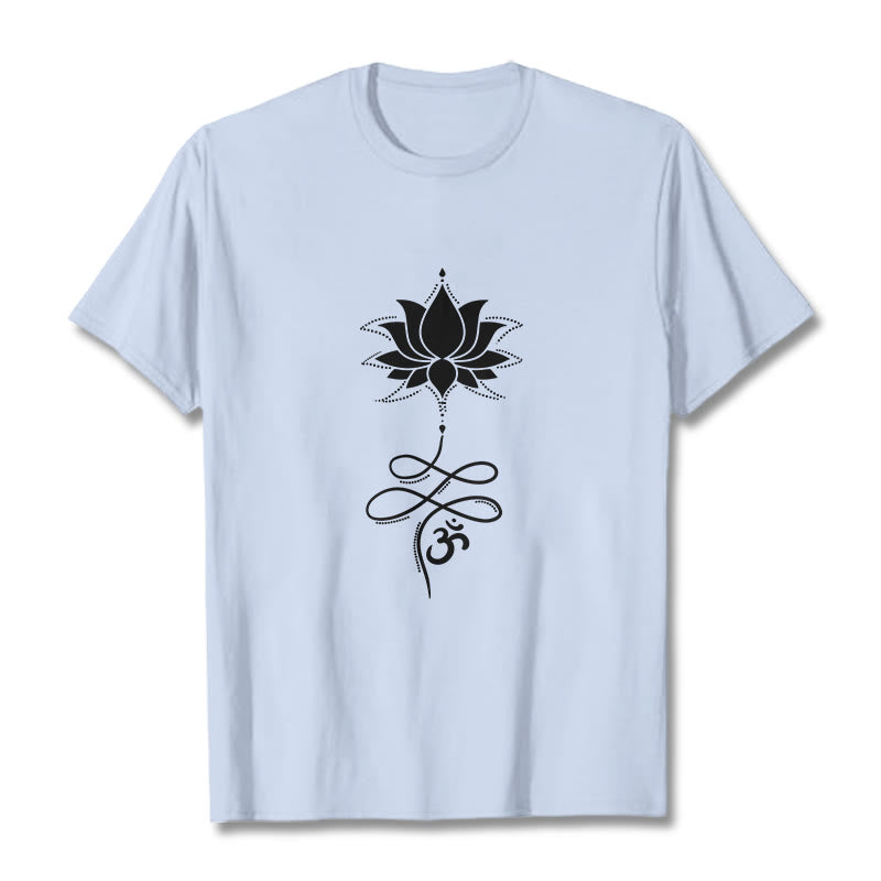 Buddha Stones Lotus OM Sanskrit Tee T-shirt