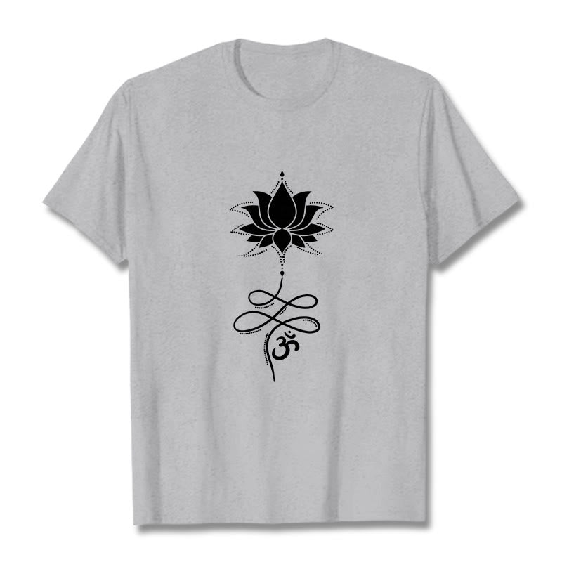 Buddha Stones Lotus OM Sanskrit Tee T-shirt