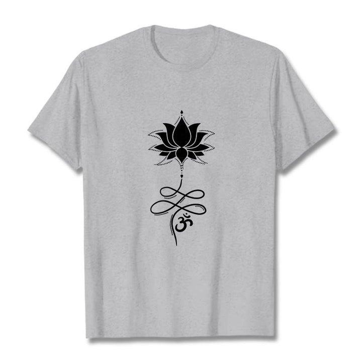Buddha Stones Lotus OM Sanskrit Tee T-shirt