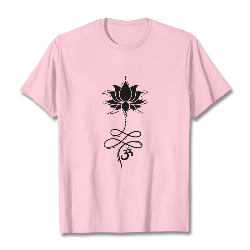 Buddha Stones Lotus OM Sanskrit Tee T-shirt
