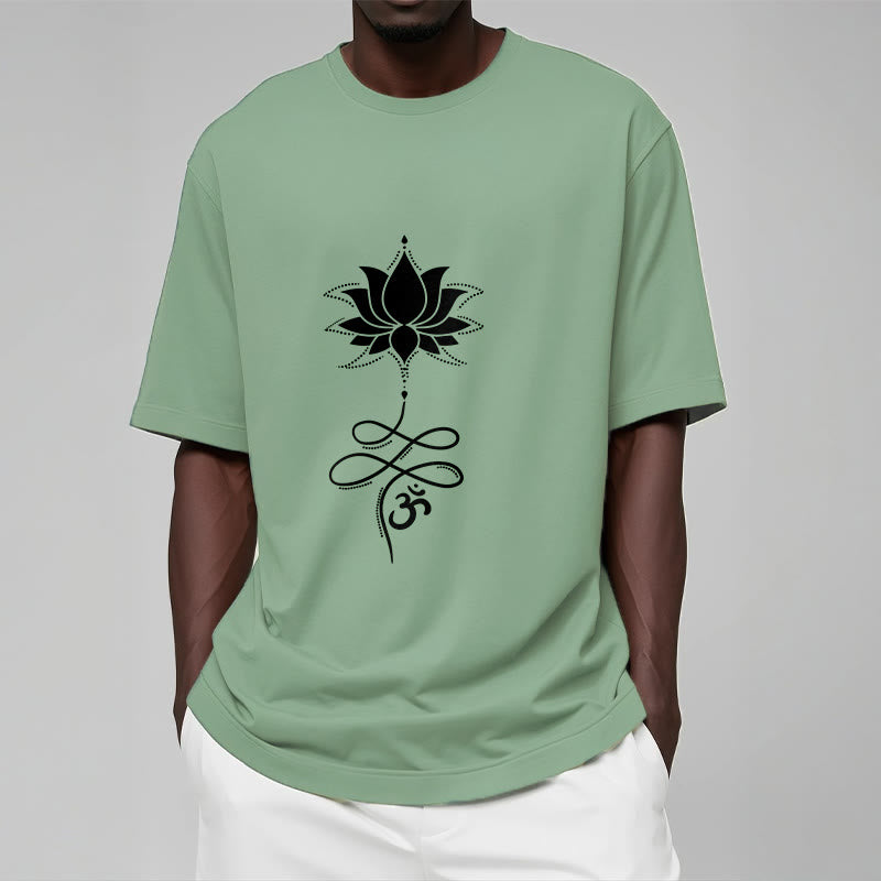 Buddha Stones Lotus OM Sanskrit Tee T-shirt
