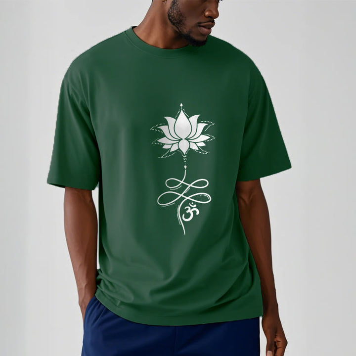 Buddha Stones Lotus OM Sanskrit Tee T-shirt