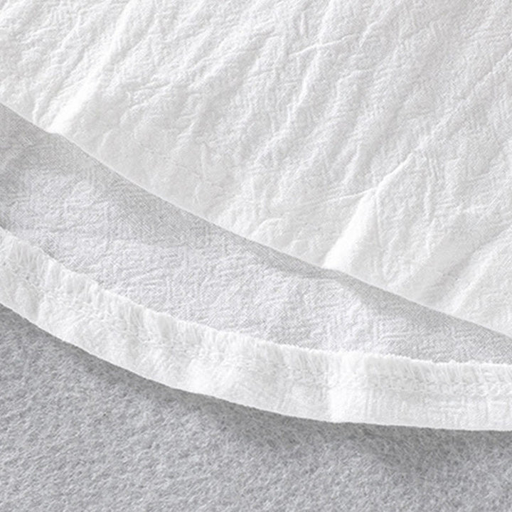 Buddha Stones Vintage Casual Plain Single Breasted Three Quarter Sleeve Men's Cotton Linen Shirt With Pocket - image 8