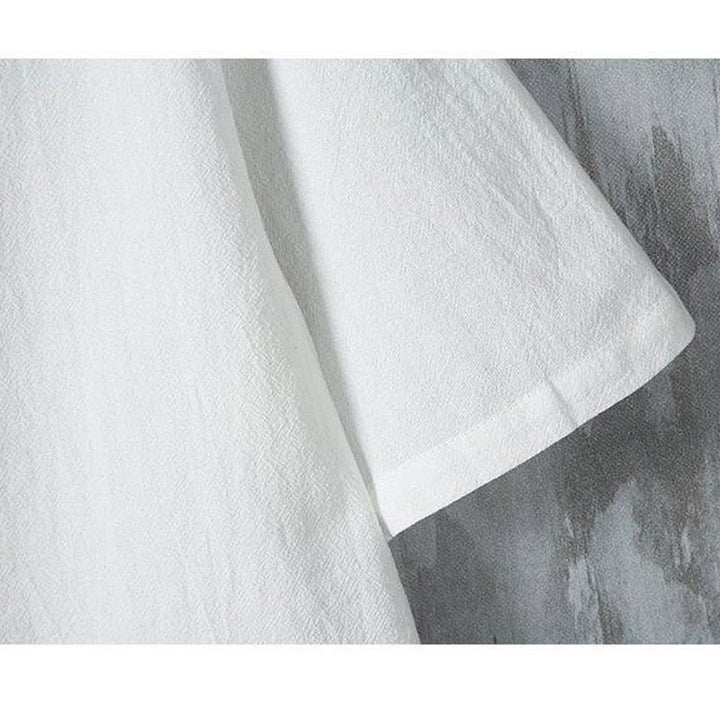 Buddha Stones Daily Casual Plain Chinese Frog-Button Men's Short Sleeve Cotton Linen Shirt - image 6