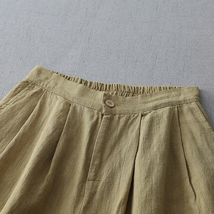 Buddha Stones Casual Plain Loose 7-8 Length Women's Polyester Wide Leg Pants With Pockets - image 13