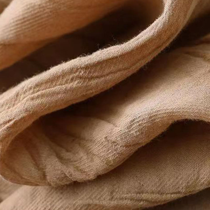 Buddha Stones Casual Plain Handmade Drawstring Waist Midi Dress Acrylic Sleeveless Dress With Pockets - image 6