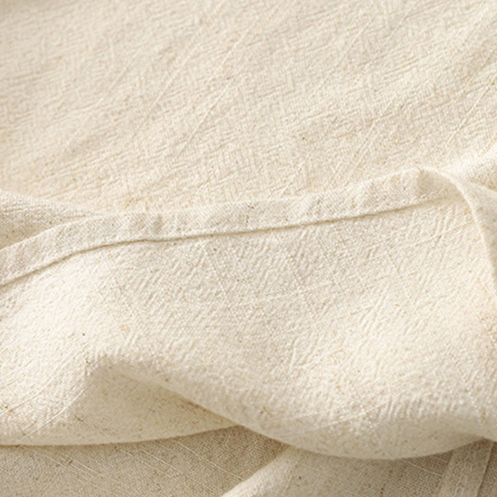 Buddha Stones Casual Stitching Color Handmade Button Design Midi Dress Polyester Sleeveless Dress With Pockets - image 13