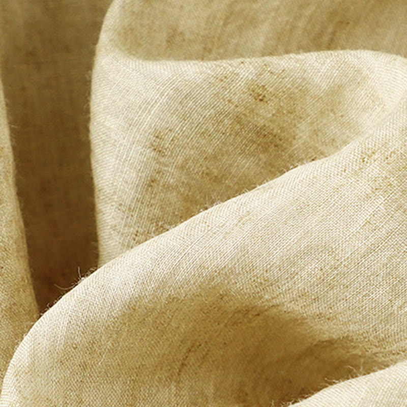 Buddha Stones Summer Casual Embroidered Stand Collar Design Three Quarter Sleeve Acrylic Midi Dress - image 12