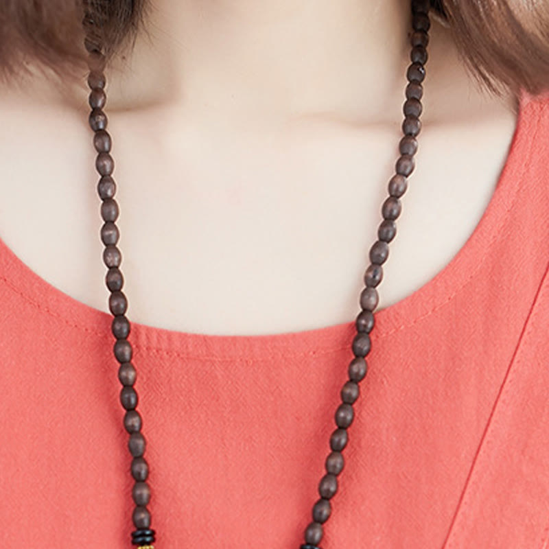 Buddha Stones Summer Casual Plain Lace-Up Design Crew Neck Short Sleeve Cotton Linen Midi Dress With Pockets - image 11