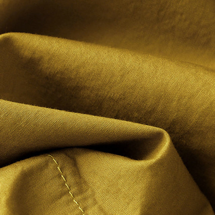 Buddha Stones Summer Plain Crew Neck Simple Short Sleeve Design Midi Dress With Pockets - image 24