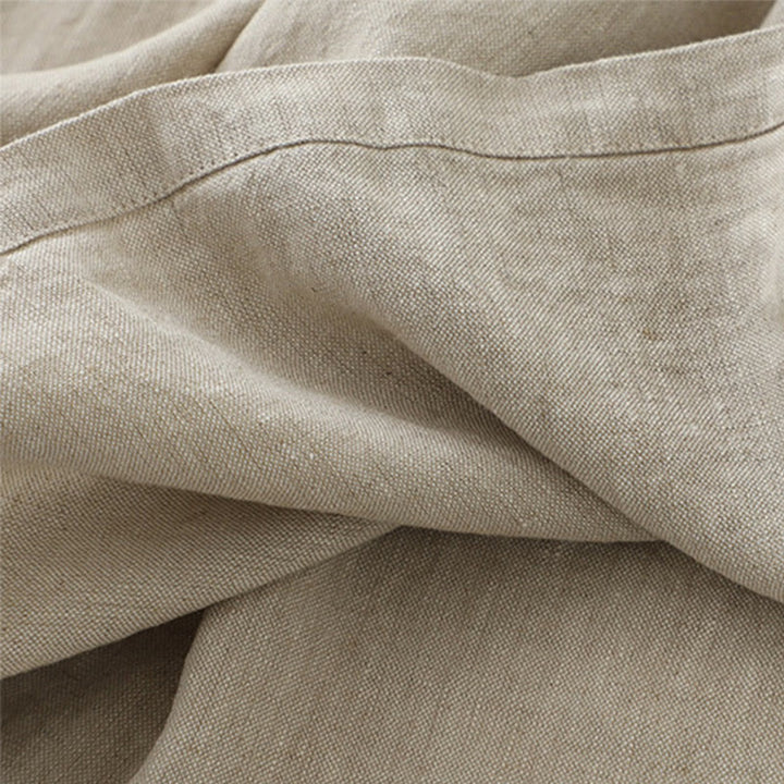 Buddha Stones Daily Casual Pure Color V-Neck Simple Buttons Design Sleeveless Midi Dress - image 8