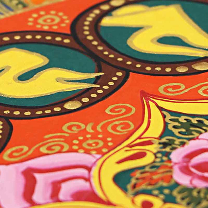 Buddha Stones Tibetan Thangka Painting Om Mani Padme Hum Scripture Handmade Decoration(Random Style) - image 18