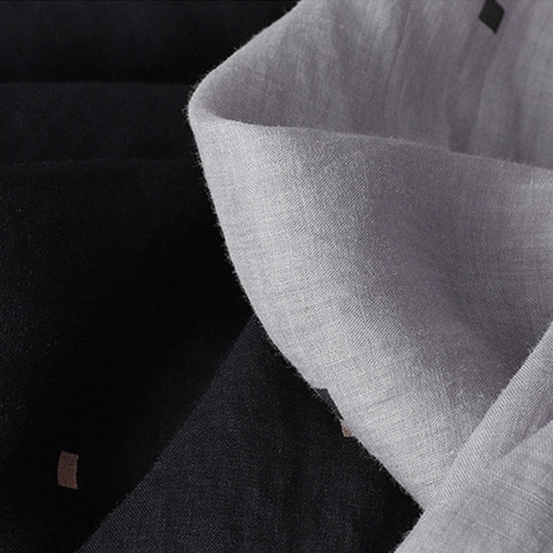 Buddha Stones Summer Casual Polka Dot Pattern Design Cotton Linen Women's Wide Leg Pants With Pockets - image 16