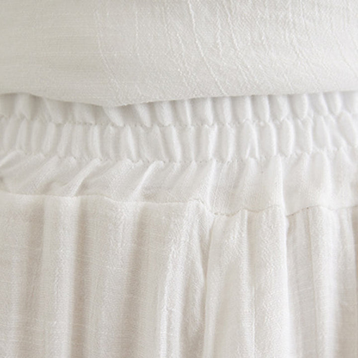 Buddha Stones 2Pcs Beige Chinese Frog-Button Design Long Sleeve Shirt Top Pants Meditation Zen Tai Chi Cotton Linen Clothing Women's Set - image 14