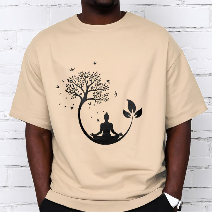 Buddha Stones Buddha Meditating In A Tree Pattern Cotton Tee T-shirt - image 10