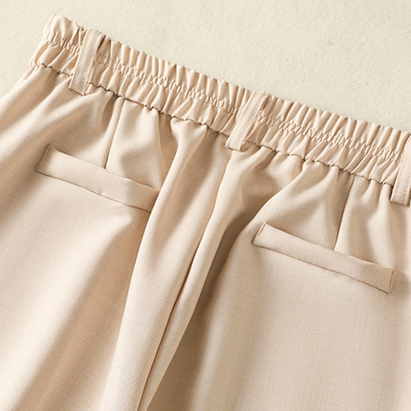 Buddha Stones Vintage Elastic Waistband Design Drawstring Women's Cotton Pants With Pockets - image 5