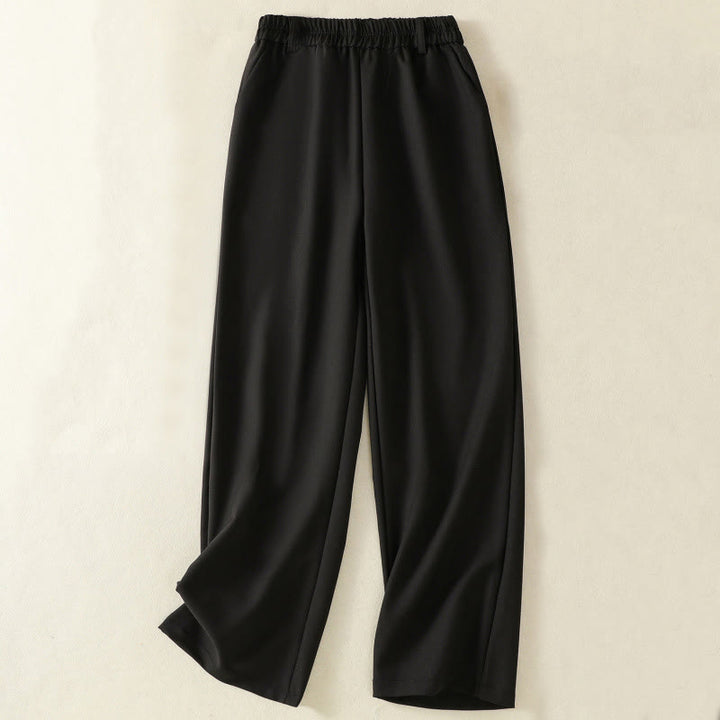 Buddha Stones Vintage Elastic Waistband Design Drawstring Women's Cotton Pants With Pockets - Black - US8-10，UK/AU12-14，EU40-42 (2XL) - image 8