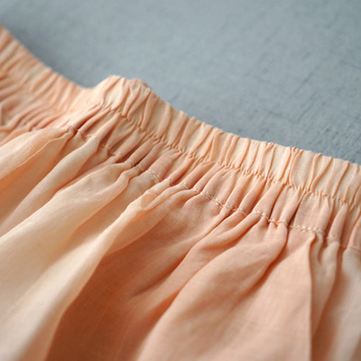 Buddha Stones Casual Plain Ramie Slit 7-8 Length Women's Wide Leg Pants With Pockets - image 8