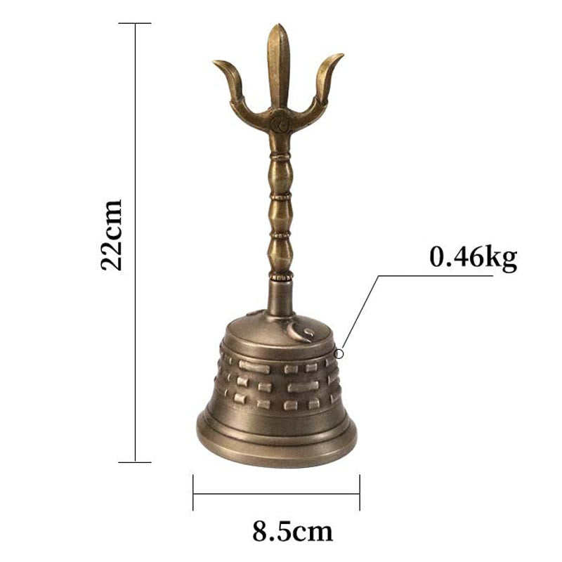 Buddha Stones Handmade Tibetan Meditation Vajra Dorje Bell Gourd Yin Yang Copper Enlightenment Decoration - image 4