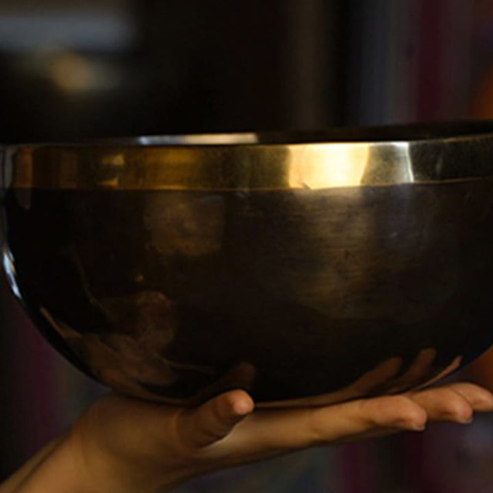 Buddha Stones Handmade Nepal Singing Bowl Simple Pattern for Healing and Meditation Sound Bowl Set - image 11