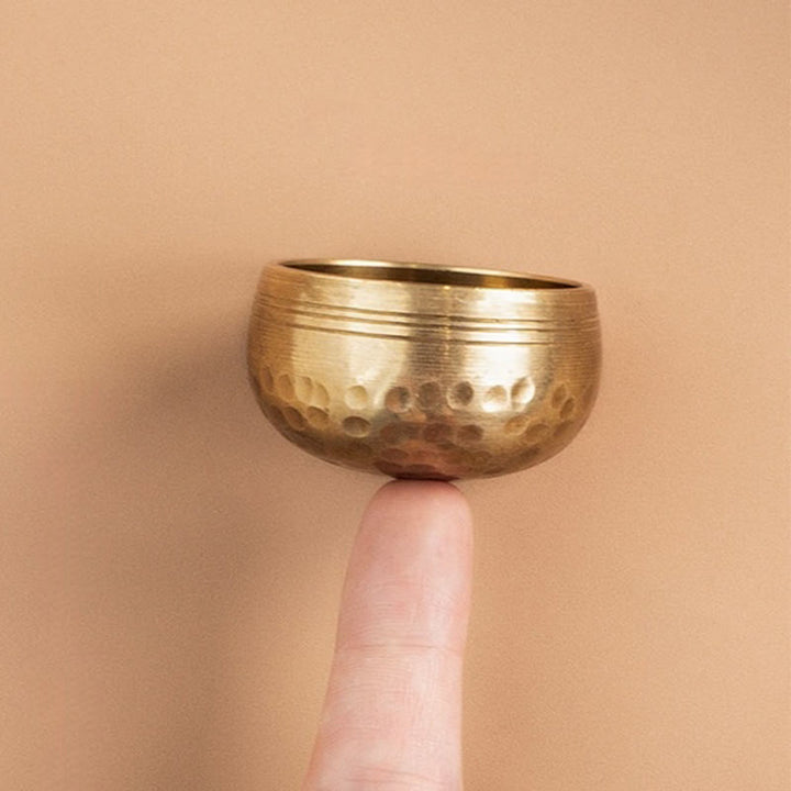 Buddha Stones Handmade Mini Small Singing Bowl for Healing and Meditation Sound Bowl Set 1.57*0.98 IN - image 0