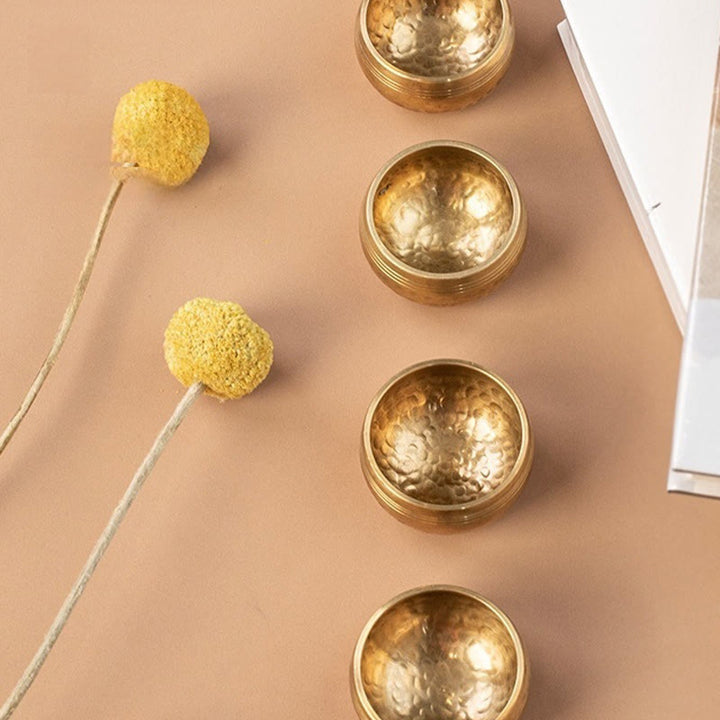 Buddha Stones Handmade Mini Small Singing Bowl for Healing and Meditation Sound Bowl Set 1.57*0.98 IN - image 11