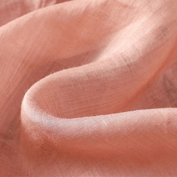 Buddha Stones Vintage Embroidery Single Row Multi-Button Placket Design Women's Cotton Linen Long Lantern Sleeve Shirt - image 10