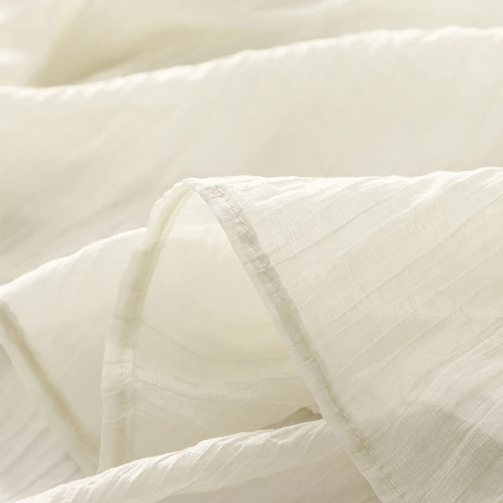 Buddha Stones Summer Casual Plain Embroidery Double Layer Short Sleeve Cotton Linen Midi Dress - image 18