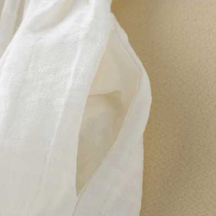 Buddha Stones Retro Solid Color Drawstring Frog-Button Design Long Sleeve Cotton Linen Midi Dress With Pockets - image 14