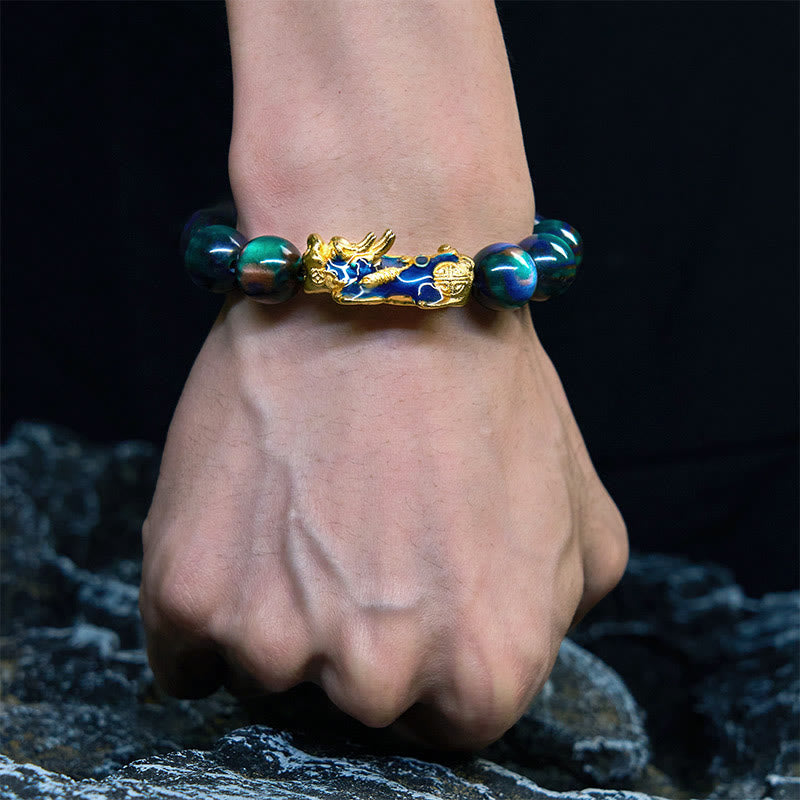 Buddha Stones Colorful Sea Willow Color Change PiXiu Positive Healing Bracelet