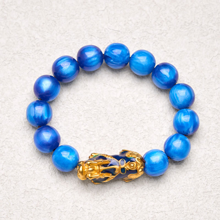 Buddha Stones Colorful Sea Willow Color Change PiXiu Positive Healing Bracelet