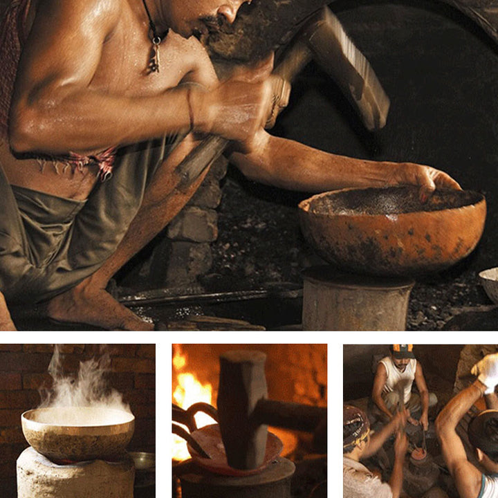Buddha Stones Handmade Nepal Singing Bowl Simple Pattern for Healing and Meditation Sound Bowl Set - image 16