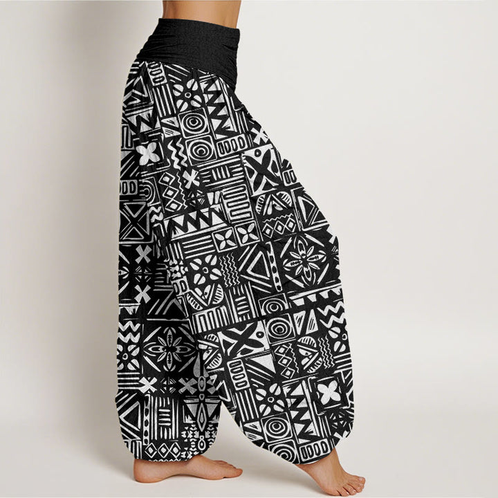 Buddha Stones Casual Tribal-inspired Geometric Pattern Women's Elastic Waist Harem Pants - image 6