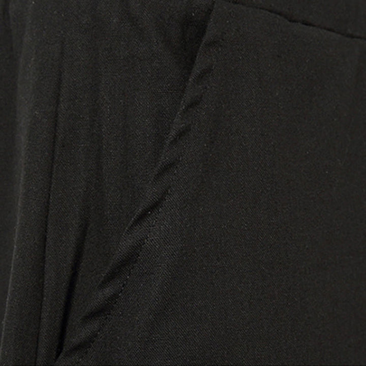 Buddha Stones Spring Plain Simple Patchwork Design Drawstring Cotton Linen Men's 7-8 Length Wide Leg Pants With Pockets - image 21