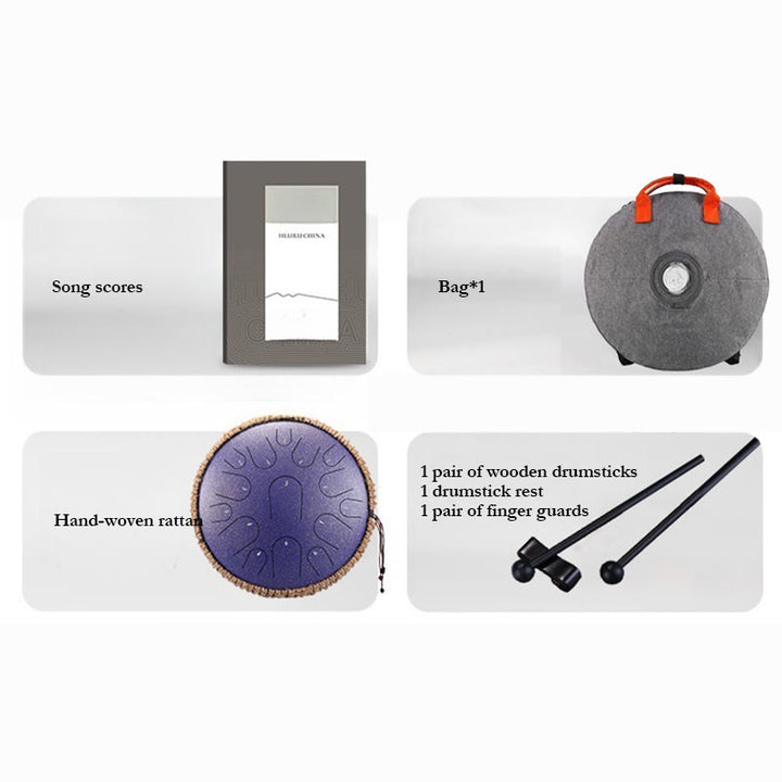 Buddha Stones Steel Tongue Drum Sound Healing Mindfulness Meditation Drum Kit 15 Note 14 Inch Percussion Instrument - image 7