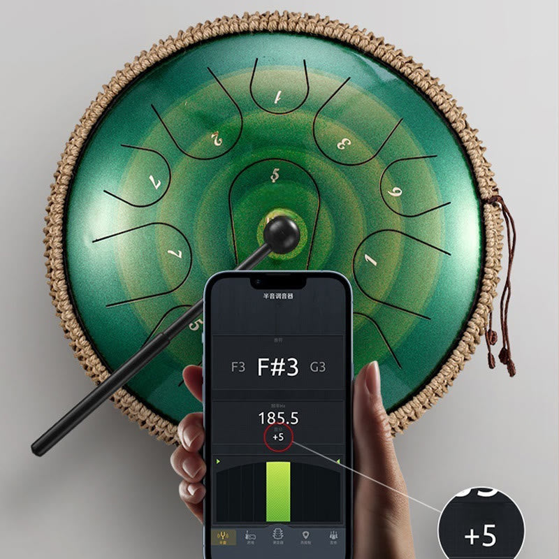 Buddha Stones Steel Tongue Drum Sound Healing Mindfulness Meditation Drum Kit 15 Note 14 Inch Percussion Instrument - image 3