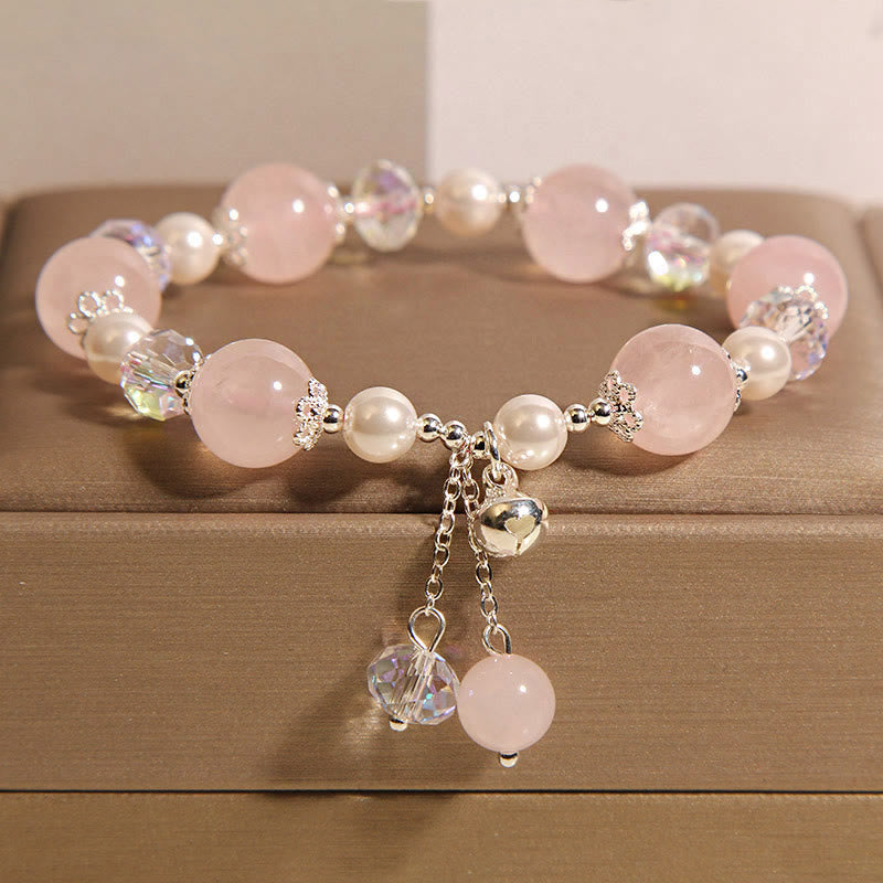Buddha Stones Natural Pink Crystal Pearl Self-acceptance Bracelet