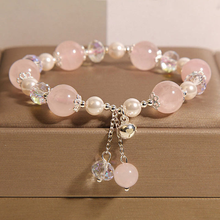 Buddha Stones Natural Pink Crystal Pearl Self-acceptance Bracelet