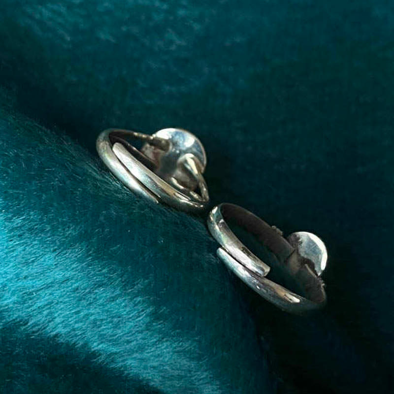 Buddha Stones 925 Sterling Silver Handmade Black Onyx Fortune Adjustable Ring - image 12