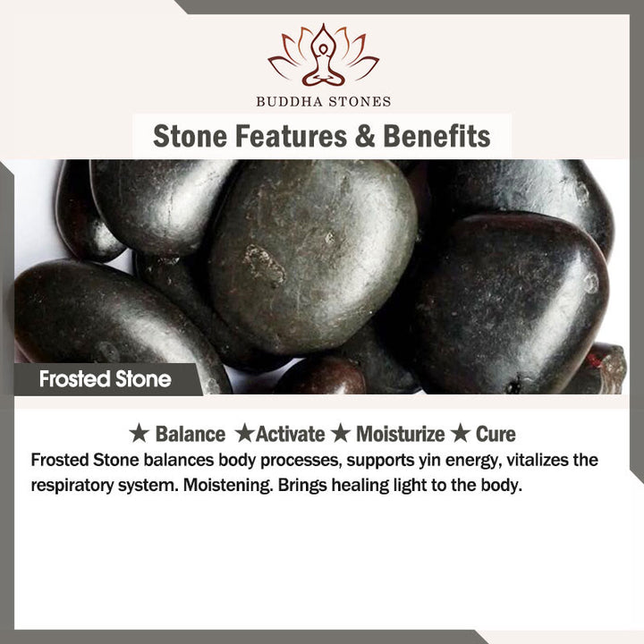 Buddha Stones Frosted Stone Multi-layer Leather Titanium Steel Balance Buckle Bracelet