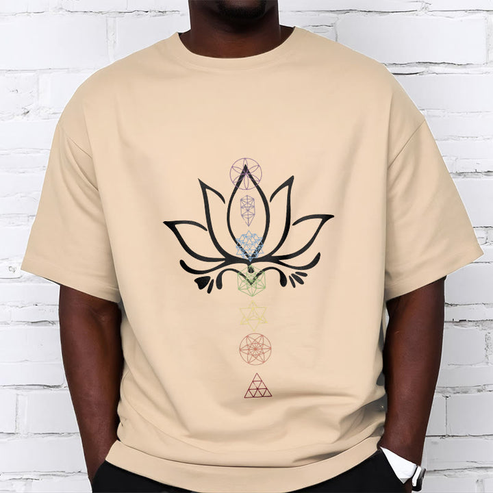 Buddha Stones Lotus Sacred Geometry Tee T-shirt