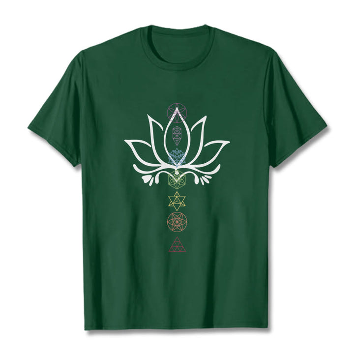 Buddha Stones Lotus Sacred Geometry Tee T-shirt
