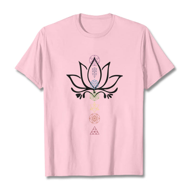 Buddha Stones Lotus Sacred Geometry Tee T-shirt