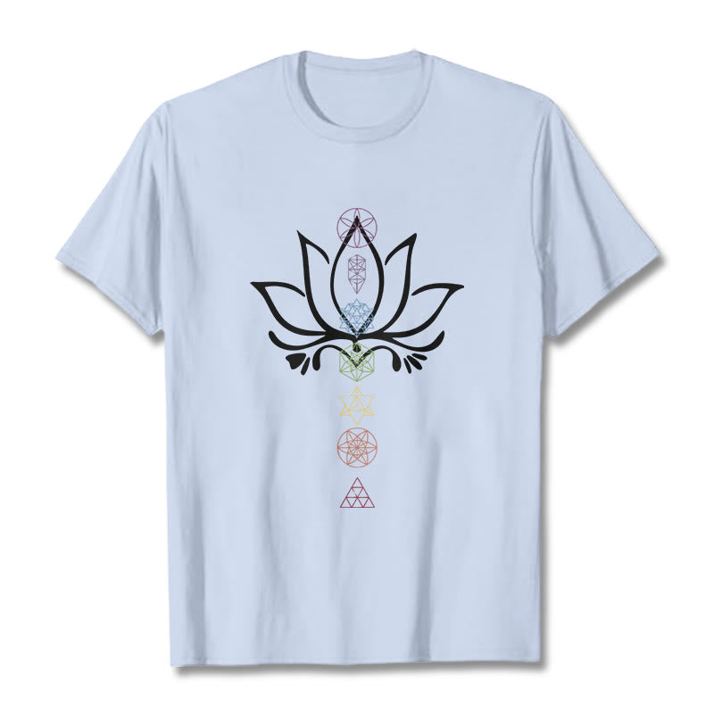 Buddha Stones Lotus Sacred Geometry Tee T-shirt